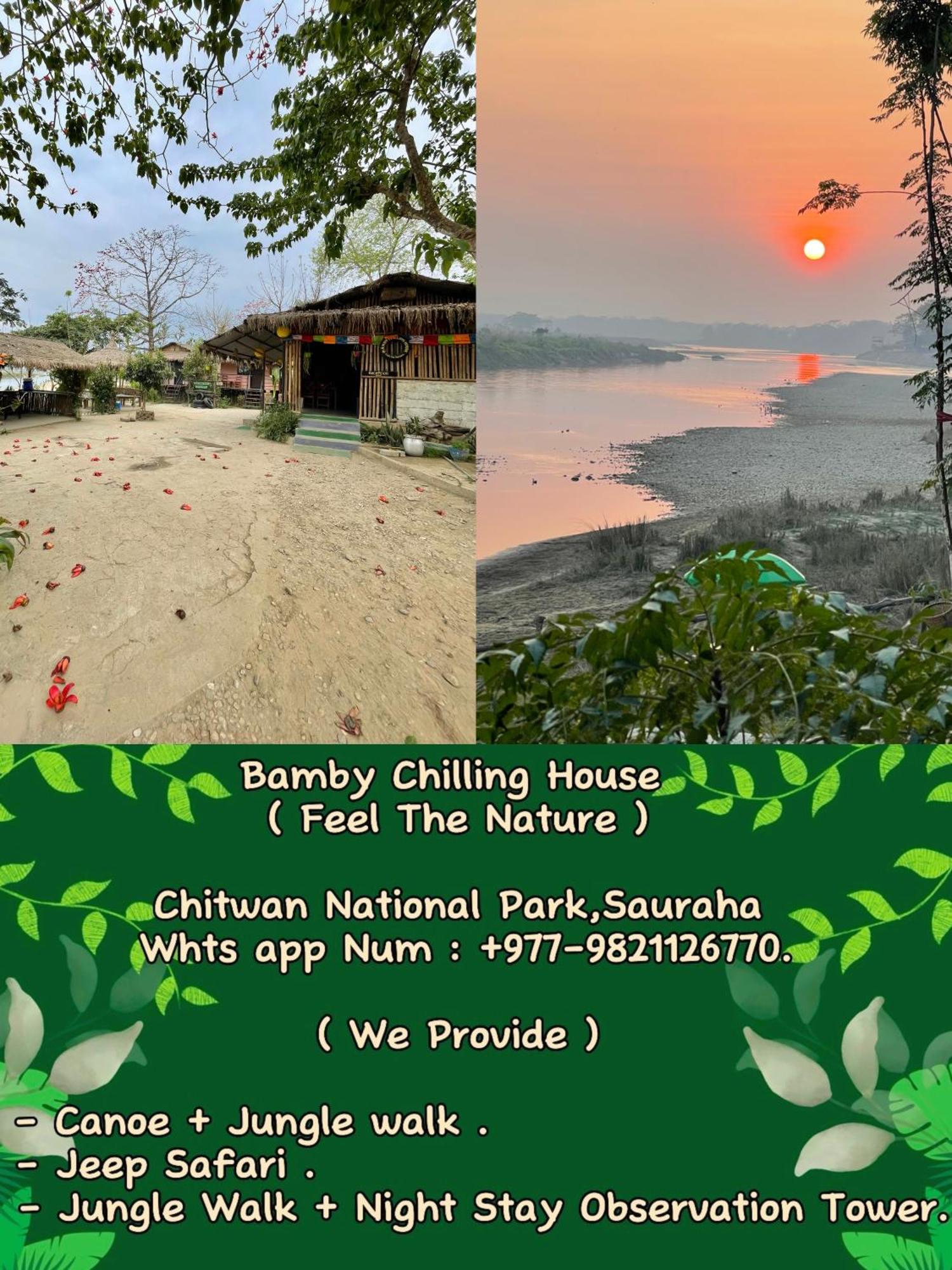 Bamby Chilling House - Feel The Nature Sauraha Dış mekan fotoğraf